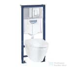 Grohe Solido Perfect falra szerelhető WC szett, mélyöblítésű WC soft close ülőkével, Skate Cosmopolitan króm nyomólappal 39186000