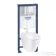 Grohe Solido Perfect falra szerelhető WC szett, mélyöblítésű WC soft close ülőkével, Skate Cosmopolitan króm nyomólappal 39186000