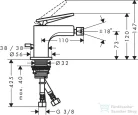 Hansgrohe AXOR Citterio bidé csaptelep automata leeresztővel,szálcsiszolt sárgaréz hatású 39201950