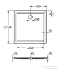 Grohe akril zuhanytálca 100x100 cm 39300000