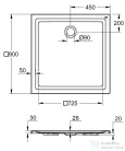 Grohe akril zuhanytálca 90x90 cm 39301000