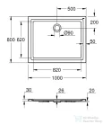 Grohe akril zuhanytálca 80x100 cm 39306000