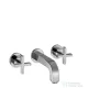 Hansgrohe AXOR Citterio 3-lyukú, falsík alatti keresztfogantyús mosdó csaptelep takarórozettákkal és rövid kifolyóval DN15, króm 39313000