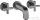 Hansgrohe AXOR Citterio falsík alatti mosdó csaptelep 16,2 cm-es kifolyóval,polírozott fekete króm 39313330