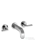 Hansgrohe AXOR Citterio 3-lyukú, falsík alatti fordítókaros mosdó csaptelep takarórozettákkal és rövid kifolyóval DN15, króm 39315000