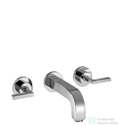   Hansgrohe AXOR Citterio 3-lyukú, falsík alatti fordítókaros mosdó csaptelep takarórozettákkal és rövid kifolyóval DN15, króm 39315000