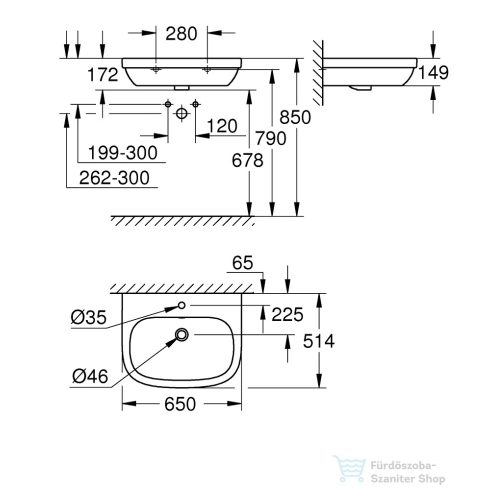 Grohe Euro Ceramic 65 mosdó 39323000