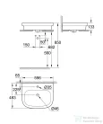 Grohe Euro Ceramic 60 pultra ültethető mosdó Pureguard bevonattal 3933700H
