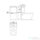 Grohe Euro Ceramic perem nélküli monoblokkos wc 39338000