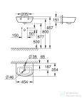 Grohe BAU CERAMIC 45,3x35,4 cm-es mosdó,fehér 39424000
