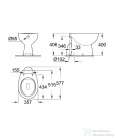 Grohe BAU CERAMIC perem nélküli,mélyöblítéses álló wc,fehér 39431000