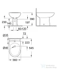 Grohe BAU CERAMIC álló bidé,fehér 39432000
