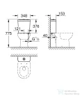 Grohe BAU CERAMIC monoblokkos tartály alsó bekötéssel,fehér 39436000