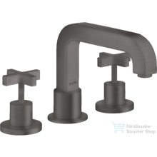   Hansgrohe AXOR CITTERIO 3 üléses kádtöltő csaptelep zuhanyszett csatlakozás nélkül,szálcsiszolt fekete króm 39436340