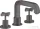 Hansgrohe AXOR CITTERIO 3 üléses kádtöltő csaptelep zuhanyszett csatlakozás nélkül,szálcsiszolt fekete króm 39436340
