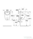 Grohe  BAU CERAMIC rejtett bekötésű vizelde,fehér 39438000