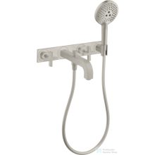   Hansgrohe AXOR Citterio falsík alatti kádtöltő csaptelep zuhanyszettel,rozsdamentes acél hatású 39441800