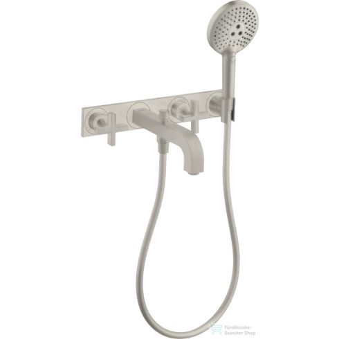 Hansgrohe AXOR Citterio falsík alatti kádtöltő csaptelep zuhanyszettel,rozsdamentes acél hatású 39441800