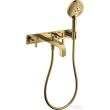   Hansgrohe AXOR Citterio falsík alatti kádtöltő csaptelep zuhanyszettel,polírozott arany hatású 39441990