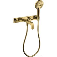   Hansgrohe AXOR Citterio falsík alatti kádtöltő csaptelep zuhanyszettel,polírozott arany hatású 39442990