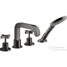  Hansgrohe AXOR Citterio 4 üléses kádtöltő csaptelep zuhanyszettel,polírozott fekete króm 39445330