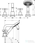 Hansgrohe AXOR Citterio 4 üléses kádtöltő csaptelep zuhanyszettel,polírozott fekete króm 39445330