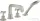 Hansgrohe AXOR Citterio 4 üléses kádtöltő csaptelep zuhanyszettel,rozsdamentes acél hatású 39445800