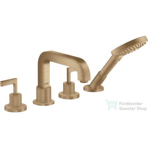 Hansgrohe AXÍOR CITTERIO 4 üléses kádtöltő csaptelep zuhanyszettel,szálcsiszolt bronz 39446140