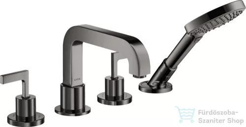 Hansgrohe AXÍOR CITTERIO 4 üléses kádtöltő csaptelep zuhanyszettel,polírozott fekete króm 39446330