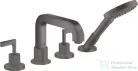 Hansgrohe AXÍOR CITTERIO 4 üléses kádtöltő csaptelep zuhanyszettel,szálcsiszolt fekete króm 39446340