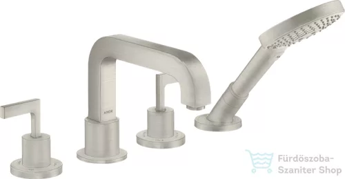 Hansgrohe AXÍOR CITTERIO 4 üléses kádtöltő csaptelep zuhanyszettel,rozsdamentes acél hatású 39446800