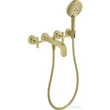   Hansgrohe AXOR CITTERIO falsík alatti kádtöltő csaptelep zuhanyszettel,szálcsiszolt sárgaréz hatású 39447950