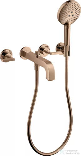 Hansgrohe AXOR CITTERIO falsík alatti kádtöltő csaptelep zuhanyszettel,polírozott vörös arany hatású 39448300