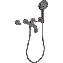   Hansgrohe AXOR CITTERIO falsík alatti kádtöltő csaptelep zuhanyszettel,szálcsiszolt fekete króm 39448340