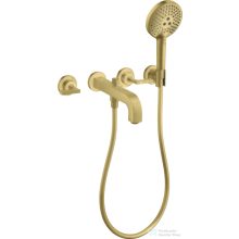   Hansgrohe AXOR CITTERIO falsík alatti kádtöltő csaptelep zuhanyszettel,szálcsiszolt sárgaréz hatású 39448950