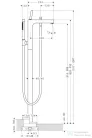Hansgrohe AXOR CITTERIO szabadon álló kádtöltő csaptelep,szálcsiszolt arany hatású 39451250