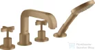 Hansgrohe AXOR CITTERIO 4 üléses peremre szerelhető kádtöltő csaptelep zuhanyszettel,szálcsiszolt bronz 39453140