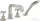 Hansgrohe AXOR CITTERIO 4 üléses peremre szerelhető kádtöltő csaptelep zuhanyszettel,rozsdamentes acél hatású 39453800