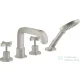 Hansgrohe AXOR CITTERIO 4 üléses peremre szerelhető kádtöltő csaptelep zuhanyszettel,rozsdamentes acél hatású 39453800