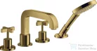 Hansgrohe AXOR CITTERIO 4 üléses peremre szerelhető kádtöltő csaptelep zuhanyszettel,polírozott arany hatású 39453990