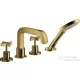 Hansgrohe AXOR CITTERIO 4 üléses peremre szerelhető kádtöltő csaptelep zuhanyszettel,polírozott arany hatású 39453990