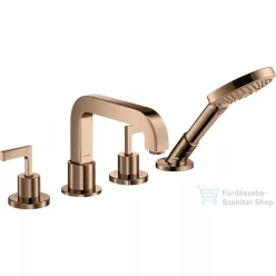   Hansgrohe AXOR CITTERIO 4 üléses, épített peremre szerelhető kádtöltő csaptelep alaptest nélkül, polírozott vörös arany hatású 39454300