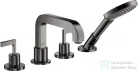 Hansgrohe AXOR CITTERIO 4 üléses, épített peremre szerelhető kádtöltő csaptelep alaptest nélkül, polírozott fekete króm 39454330