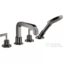   Hansgrohe AXOR CITTERIO 4 üléses, épített peremre szerelhető kádtöltő csaptelep alaptest nélkül, polírozott fekete króm 39454330