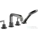 Hansgrohe AXOR CITTERIO 4 üléses, épített peremre szerelhető kádtöltő csaptelep alaptest nélkül, polírozott fekete króm 39454330