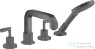 Hansgrohe AXOR CITTERIO 4 üléses, épített peremre szerelhető kádtöltő csaptelep alaptest nélkül, szálcsiszolt fekete króm 39454340