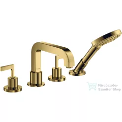   Hansgrohe AXOR CITTERIO 4 üléses, épített peremre szerelhető kádtöltő csaptelep alaptest nélkül, polírozott arany hatású 39454990
