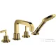 Hansgrohe AXOR CITTERIO 4 üléses, épített peremre szerelhető kádtöltő csaptelep alaptest nélkül, polírozott arany hatású 39454990