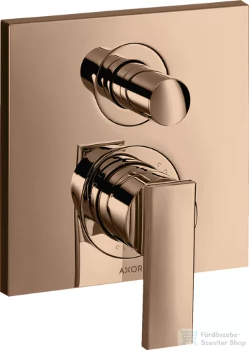 Hansgrohe AXOR Citterio falsík alatti kád/zuhany csaptelep alaptest nélkül,polírozott vörös arany hatású 39455300