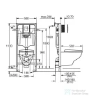 Grohe Solido falra szerelhető WC szett, mélyöblítésű WC soft close ülőkével, Even króm nyomólappal 39467000